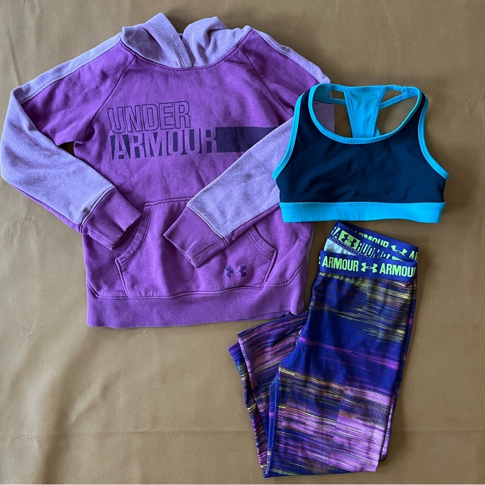 Girls active Hoodie, Bra and Pants